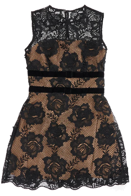 Chic Outfits Self Portrait Women's Lace Mini Dress With Bows