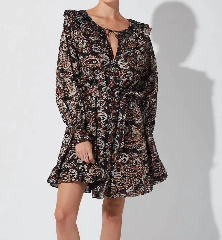 Special Occasion Wear Carolyn Mini Dress In Avalon Blockprint