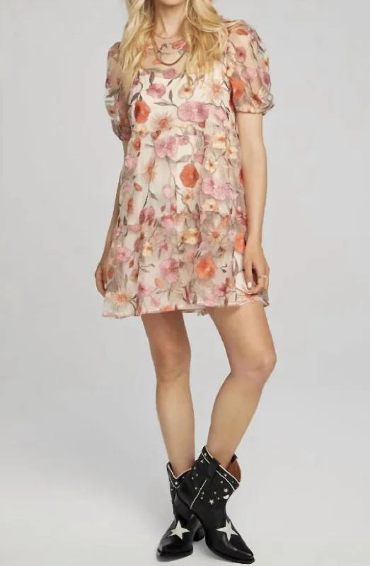 Save On Inspired Styles Tyler Mini Dress In Multi In Bloom