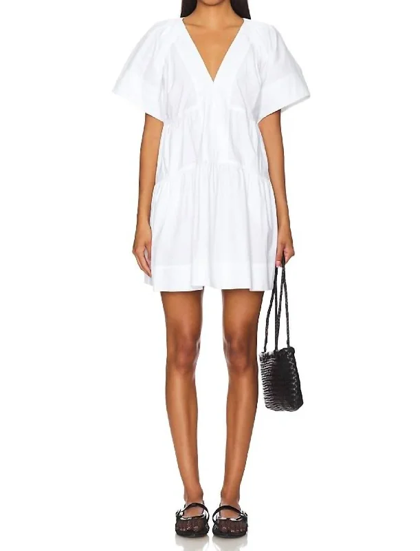 Minimalist Elegant Camila Mini Dress In White