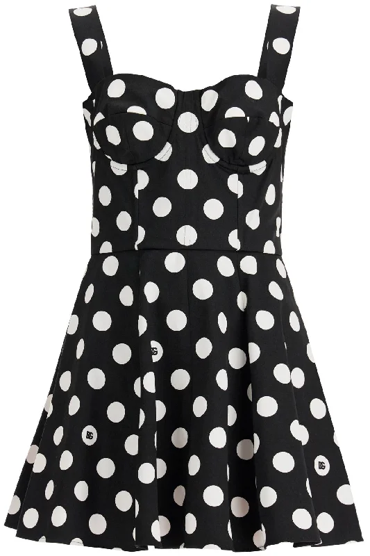 Score Big On Glamorous Red - Carpet Styles Dolce & Gabbana Women's Polka Dot Print Strapless Mini Dress