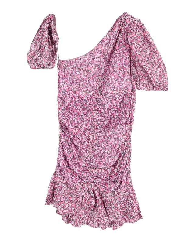 Discounts On Casual Weekend Styles Isabel Marant Etoile Printed Mini Dress in Pink Cotton