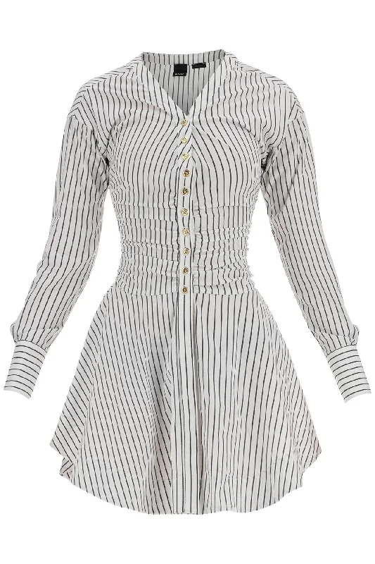 Weekend Special Pinko Women's Striped Poplin Mini Dress With Nine