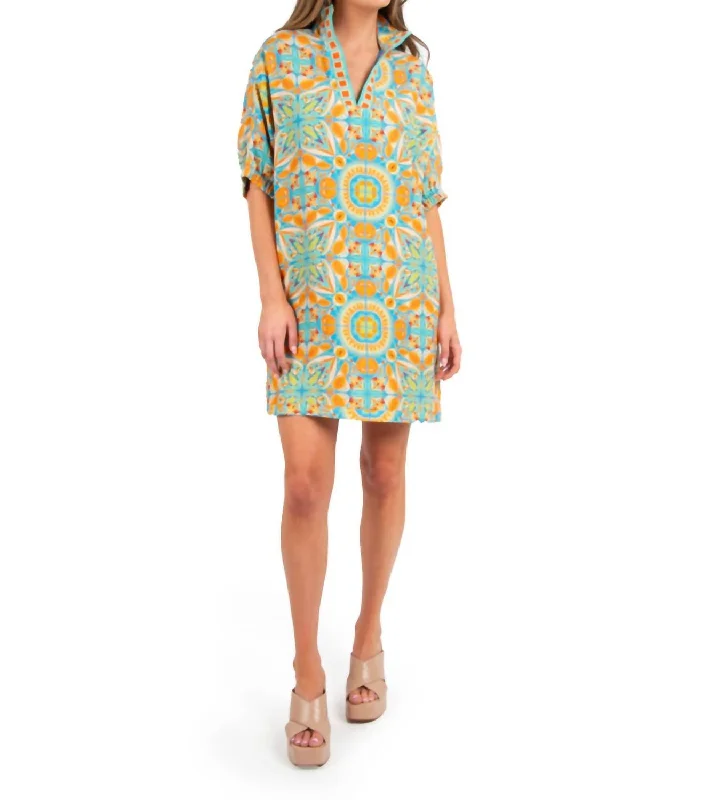 Wardrobe Update Poppy Mini Dress In Poolside