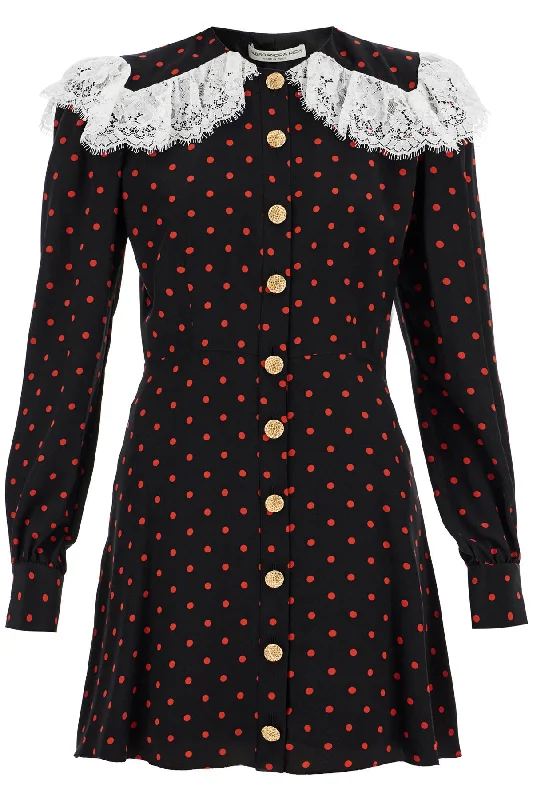 Unbeatable Prices Alessandra Rich Women's 'Silk Polka Dot Mini Dress