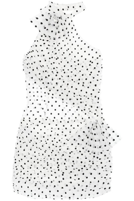 Big Savings On Minimalist Office Styles Alessandra Rich Women's One-Shoulder Mini Dress In Polka