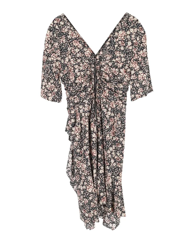 Limited - Time Bundle Isabel Marant Printed Mini Dress in Black Viscose