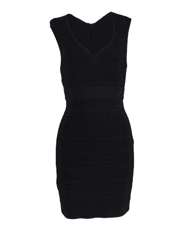 Buy More, Save More Herve Leger Bandage Mini Dress in Black Polyester