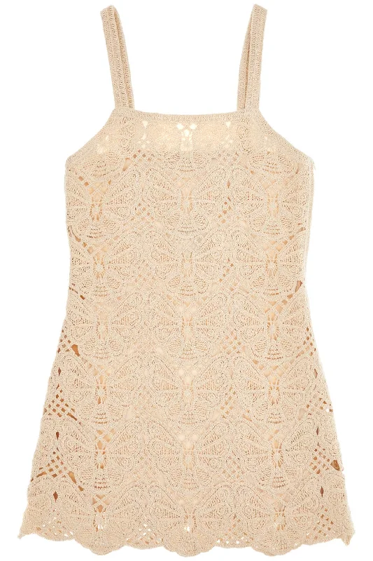 Lighten Up With Nordic Styles By Malene Birger Women's Crochet Fall Mini Dress