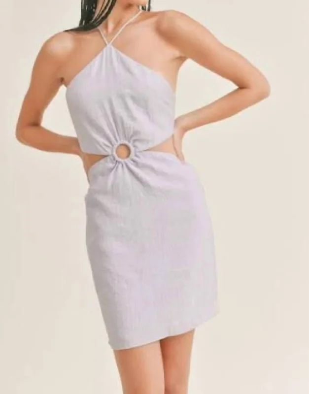 Exclusive Discount La Quinta Cut Out Mini Dress In Lavender