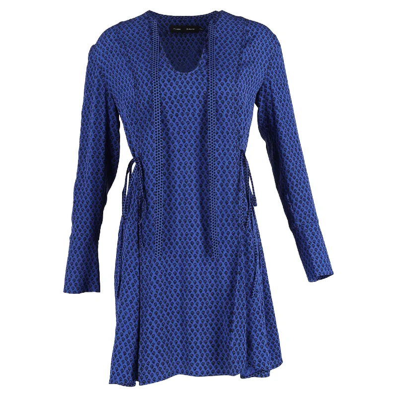 Elegant Ensemble Proenza Schouler Printed Mini Dress in Blue Silk