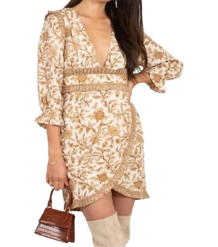 Big Savings On Minimalist Office Styles Victoria Mini Dress In Autumn Block Print