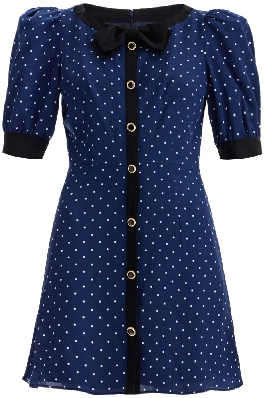 Seasonal Fashion Alessandra Rich Women's 'Silk Polka Dot Mini Dress