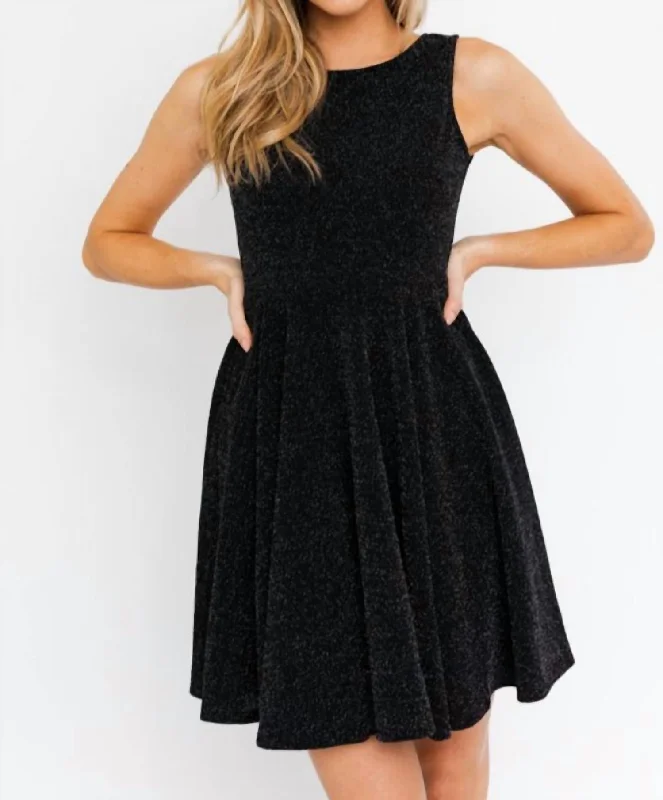 Great Deals On Ethnic Cultural Wear Black Mini Dress In Black Sparkle