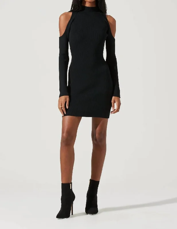 Exclusive Discount Kade Shoulder Cutout Mini Dress In Black