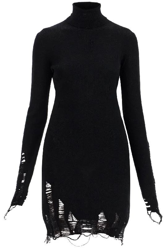 Big Savings On Minimalist Office Styles Mm6 Maison Margiela Women's Destroyed Knit Mini Dress