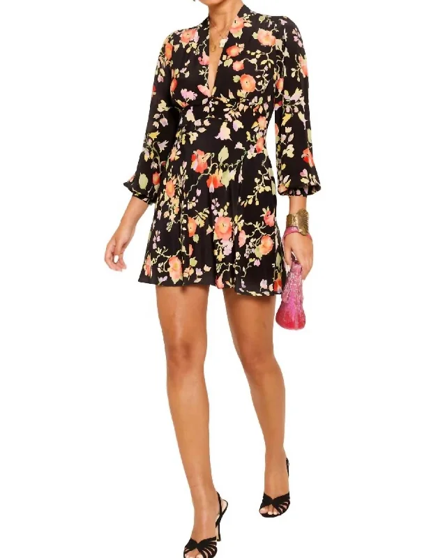 Formal Outfit Hebe Mini Dress In Waterblossom Noir