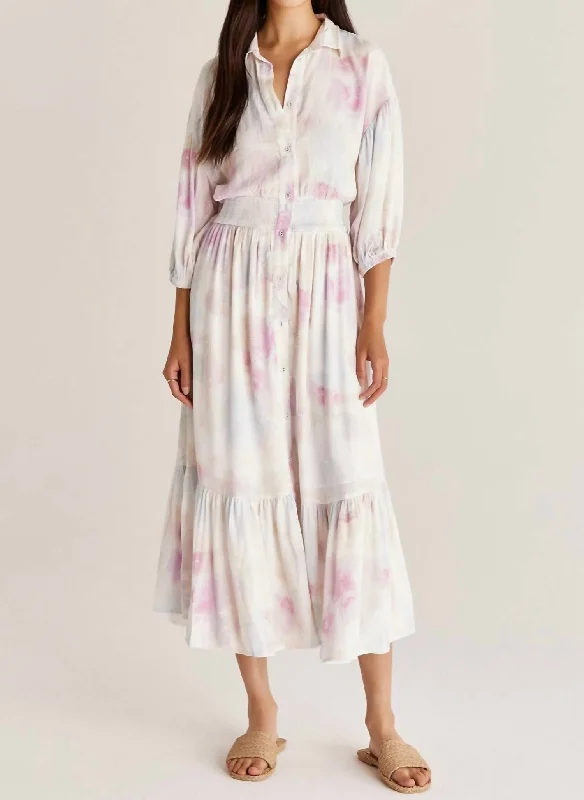 Winter Warm - Up Sale Tanya Blurred Maxi Dress In Multi