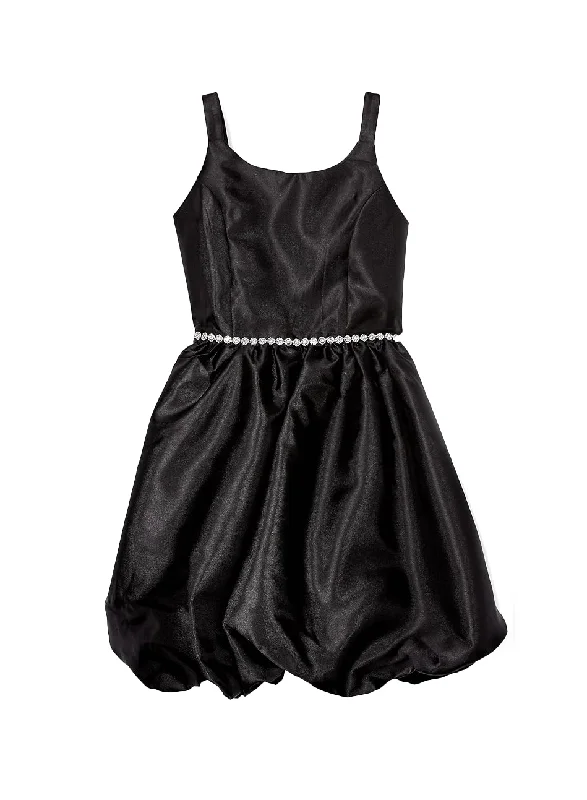 Rustic Countryside Charm Look XL (14/16 girls) - speechless girls black satin bubble dress