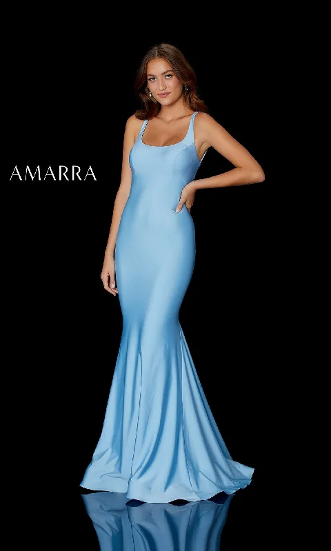 Fashion Sale Open-Back Simple Long Formal Gown by Amarra 87243