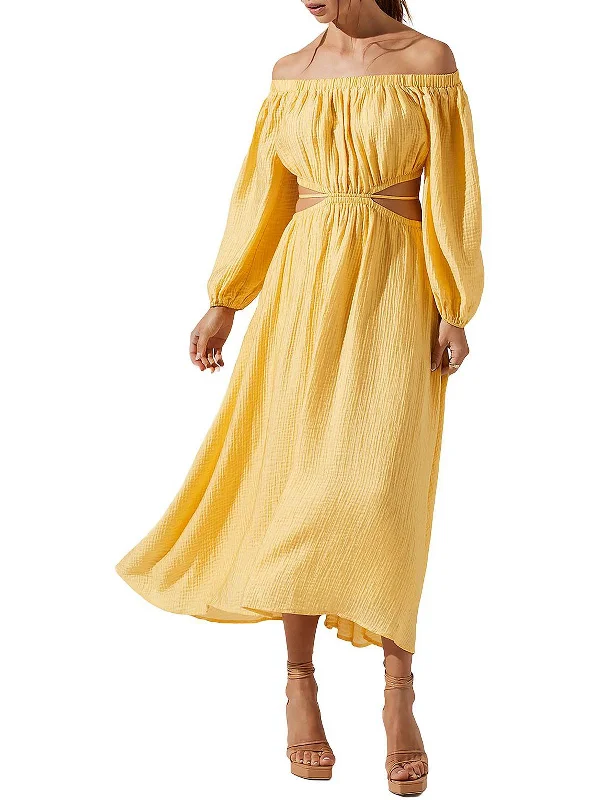 Season Sale Cassian Womens Off The Shoulder Long Maxi Dress