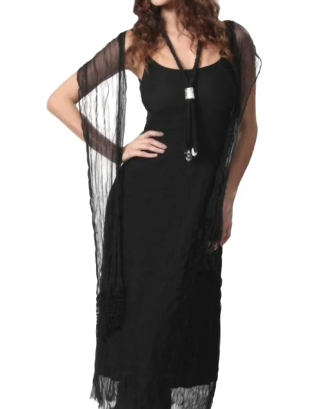 Great Prices On Feminine Styles Sheer Mystery Maxi Dress In Black