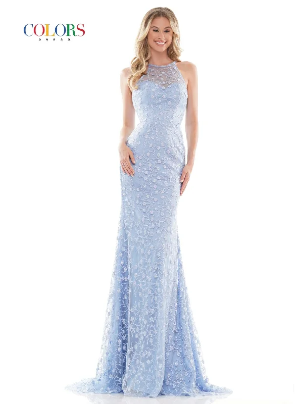 Timeless Women's Clothing Colors 2698 Colors Prom Long Formal Halter Dress