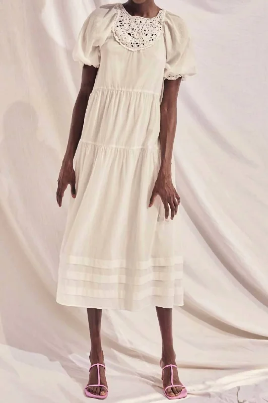 Fashion For Every Occasion Estrella Midi Dress In White