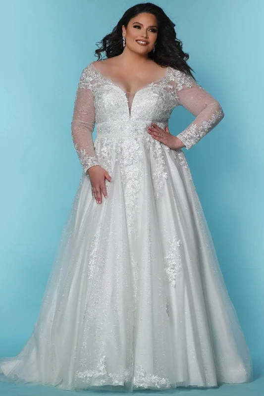 Special Occasion Wear Sydney's Closet Bridal SC5282 - Glittered A-line Bridal Gown