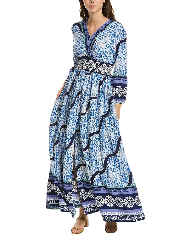 Disco - Inspired Retro Dance Look Gracia Surplice Maxi Dress