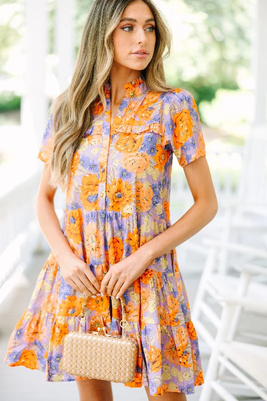 First Order Discount Fate: Finding Yourself Orange Floral Dress