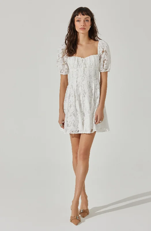 Limited Time Deal Floral Lace Mini Dress