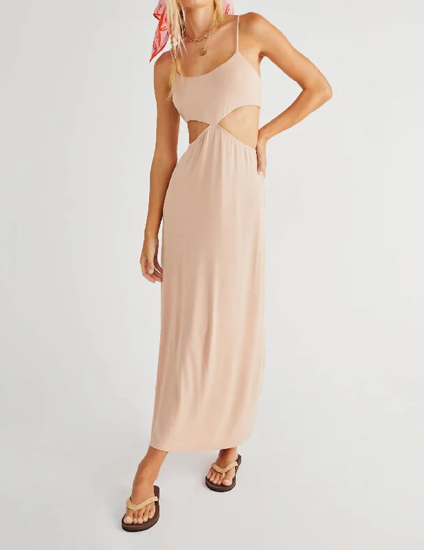 Grab Romantic Date - Night Styles Now Piper Midi Dress In Natural