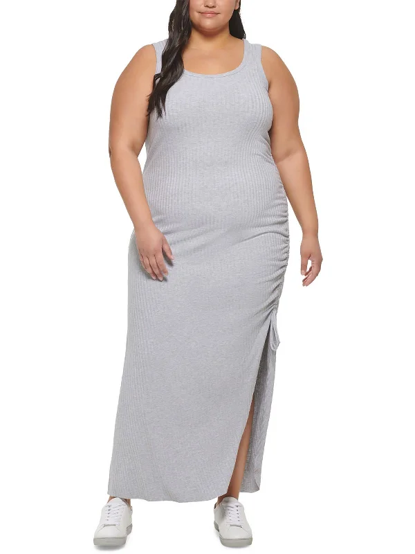 First Order Discount Plus Womens Knit Sleeveless Maxi Dress