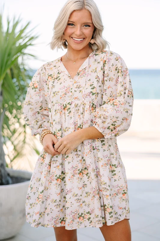 Limited - Time Bundle Call You Over Ivory White Floral Dress