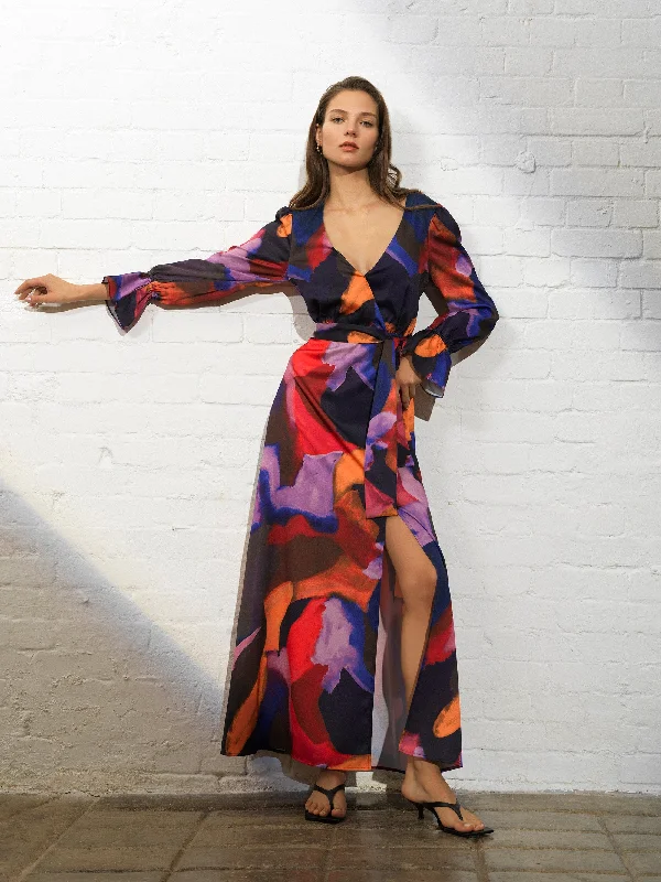 Exclusive Discount Isadora Drape Wrap Maxi Dress