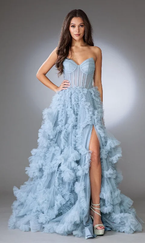 Stylish Looks Amelia Couture Corset Ruffle Prom Ball Gown AC0019