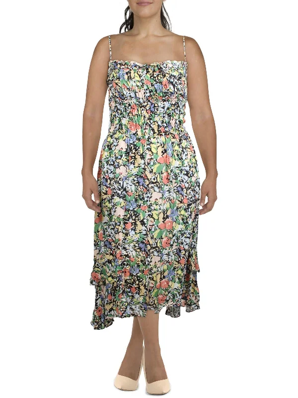 Winter Warm - Up Sale Valencia Womens Smocked Long Maxi Dress