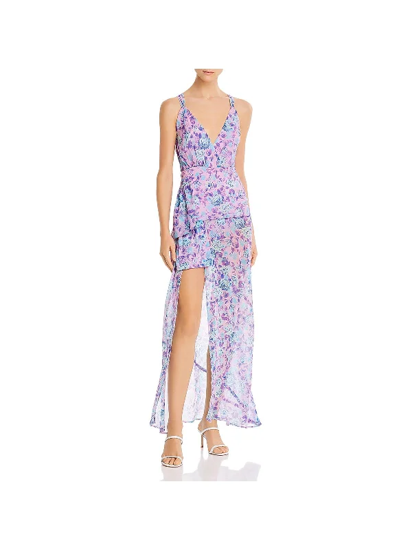 Grab Romantic Date - Night Styles Now Tahiti Womens Bodysuit Halter Maxi Dress