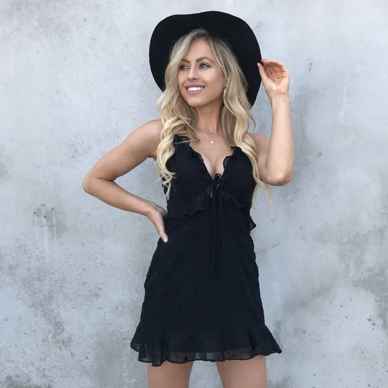 Casual Chic Clothing For Women With or Without You Eyelet Ruffle Dress