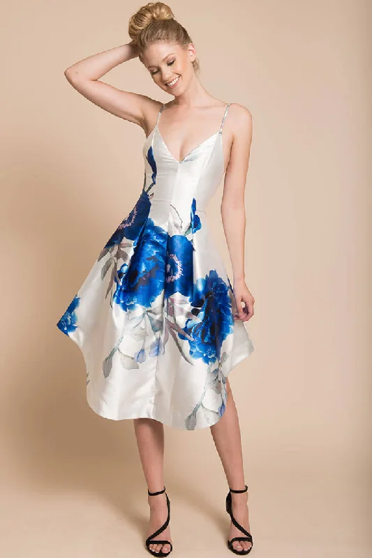 Fashion-Forward Ingrid Floral Dress Blue