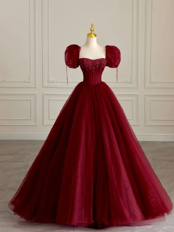 Special Offer Burgundy evening dress long elegant evening gown for women Y6601