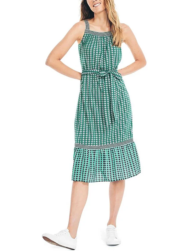 Today Only Womens Printed Tiered Midi Dress