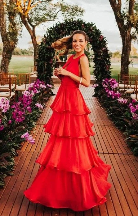 Spring Wardrobe Long Prom Dresses Red Long Evening Gowns Formal Dress Y5450