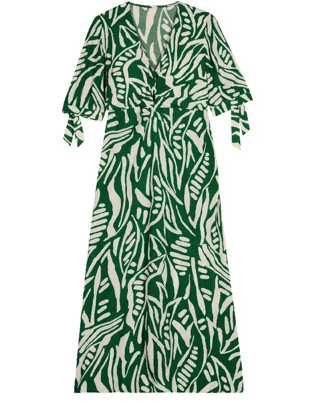 Unbeatable Prices ba&sh Women's Green White Therence Midi Dress