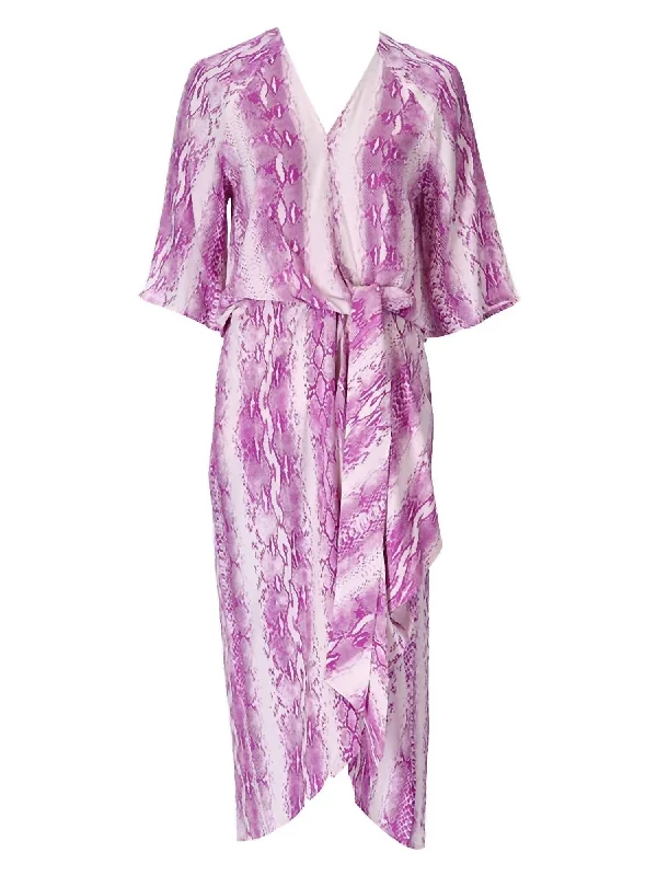 Mother'S Day Special Women's Dooler Tied Midi Dress In Purple