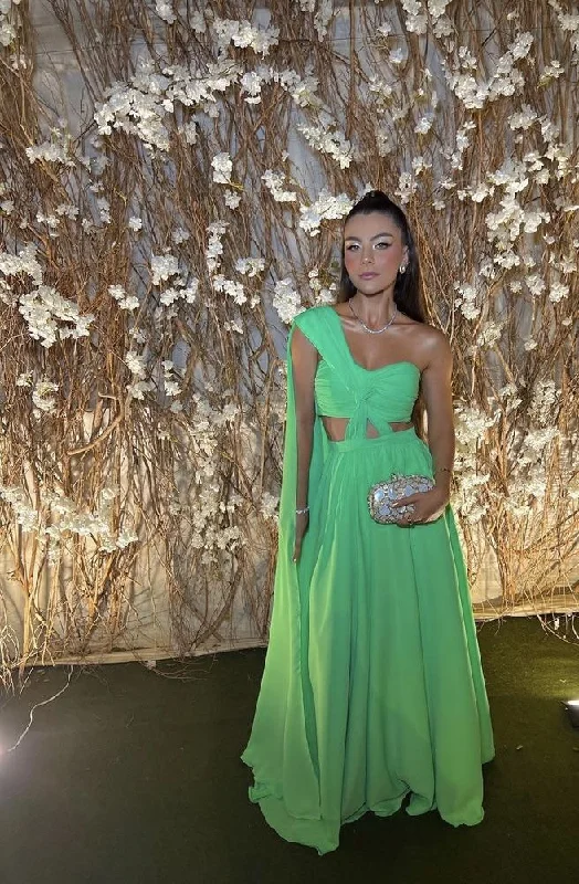 Grab Romantic Date - Night Styles Now Chic A-line Green Evening Dress,Green Evening Gown Y5326