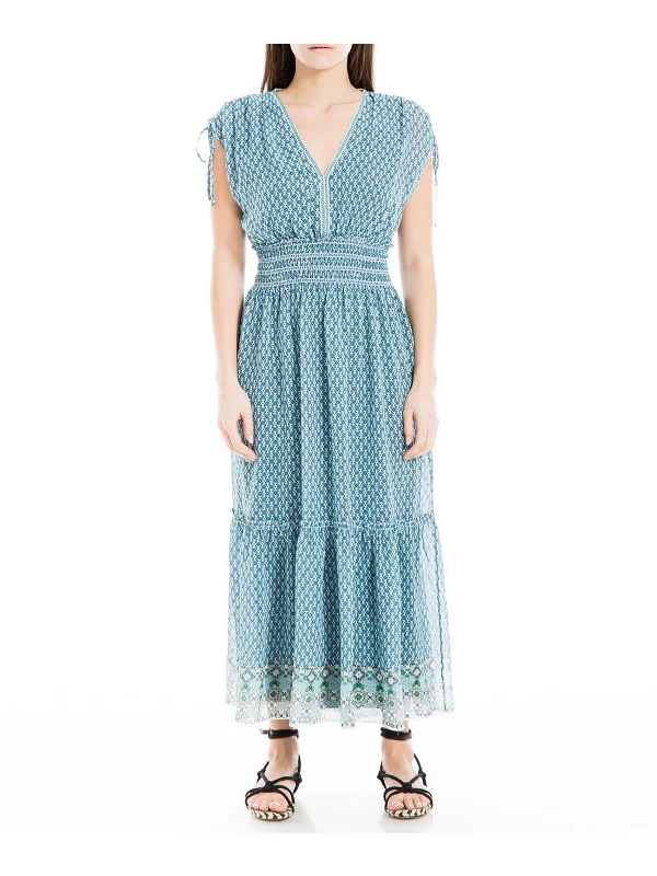 Now On Sale For Chic Urban Styles Womens Smocked Tiered Midi Dress