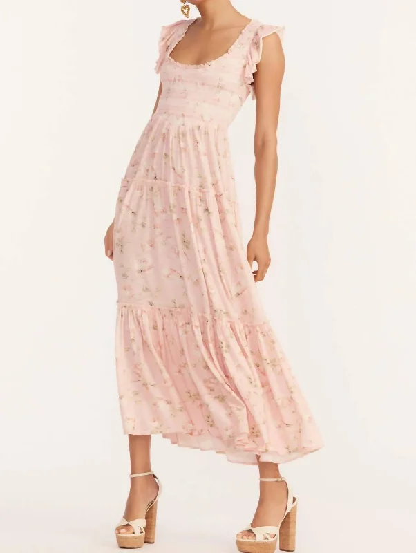 Last Chance Sale Chessie Maxi Dress in Ballet Pink