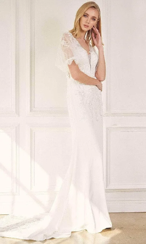 Wardrobe Update Nox Anabel - JE927 Sheer Sleeve Applique Wedding Dress